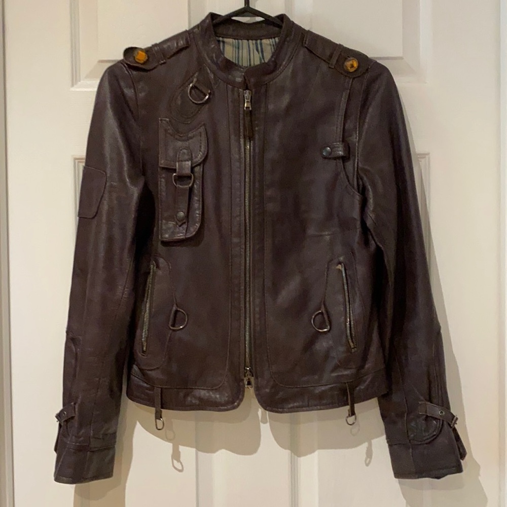 Soft Brown Leather Jacket Made in Italy